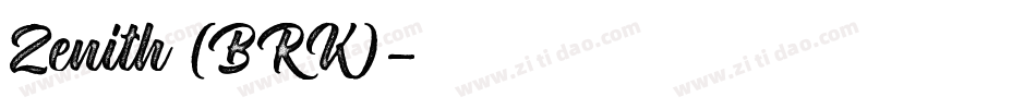 Zenith (BRK)字体转换
